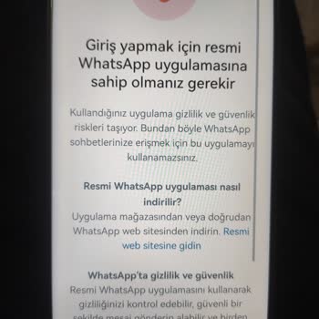 Huawei WhatsApp Resmi Olmayan Uygulama Hatası