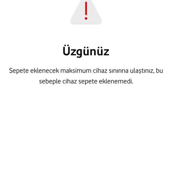 Vodafone Yanımda Uygulaması Sepet Dolu Hatası
