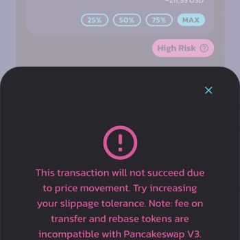 PancakeSwap Sahte Token Satılamıyor