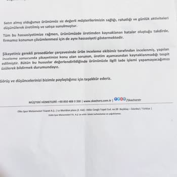 Skechers Ayakkabı Kalitesiz Ve Firma Ürünün Arkasında Durmuyor