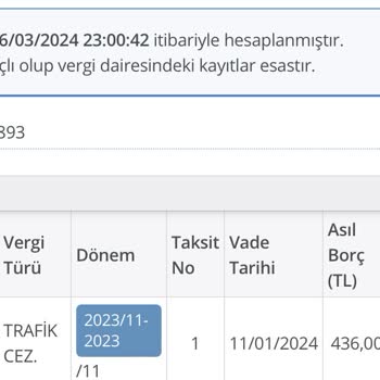 Gelir İdaresi Başkanlığı Ödediğim Trafik Cezası Faizli Bir Şekilde Hala Görünüyor