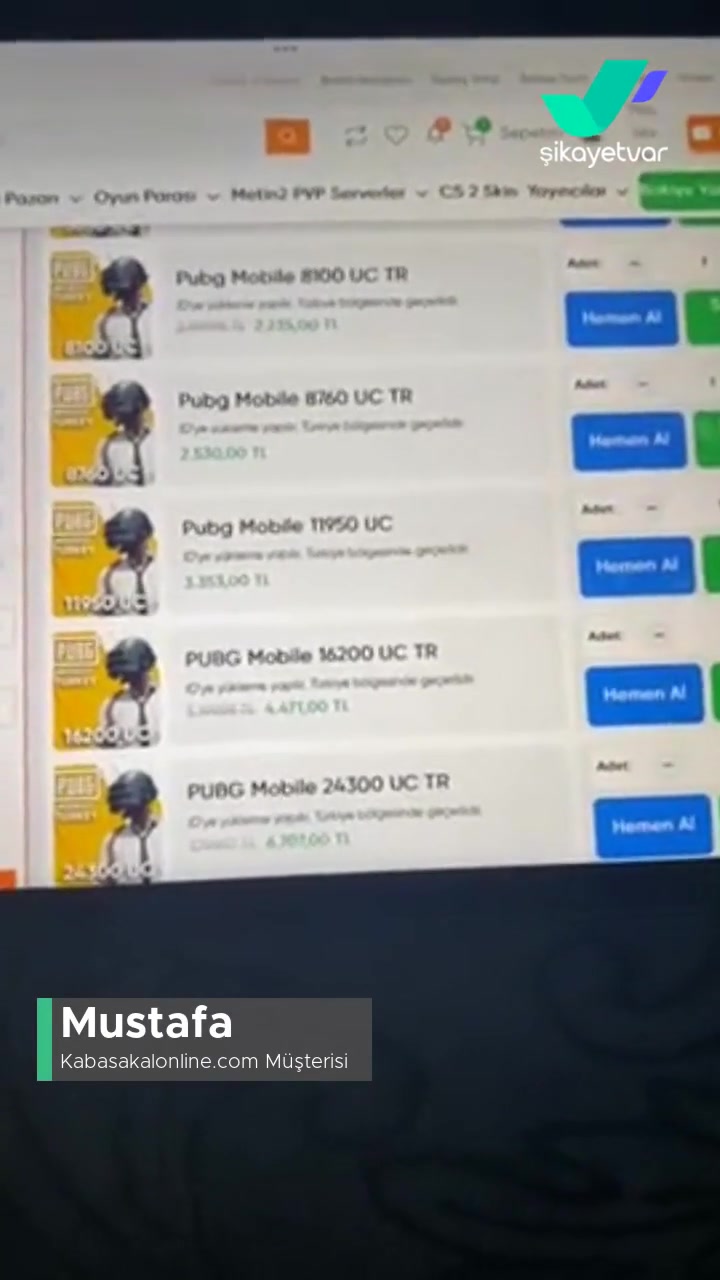 Kabasakalonline.com Ödemede Sorun Yaşıyorum! videonun kapak resmi