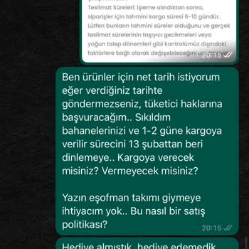 Eledaay Gönderilmeyen Sipariş,... Yerine Konulan Müşteri