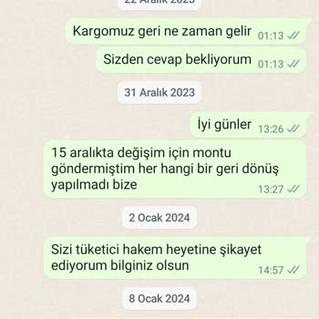 Neska Butik Beden Uymayan Mont Ve İade Sorunu
