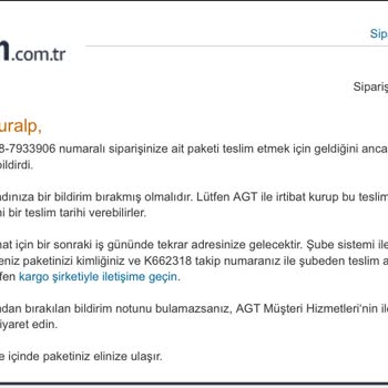 AGT Kurye Asla Gelmeyen Kargo Ve Yalan Üzerine Kurulu Bir Yapi