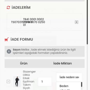 Slazenger Para İade Sorunu