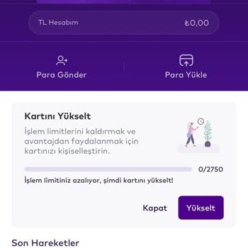 Param.com Hesabım Yükseltilmedi