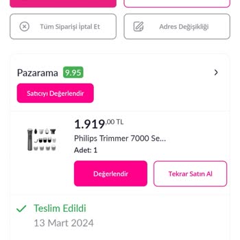 Pazarama Ücret İadesi Yapmıyor
