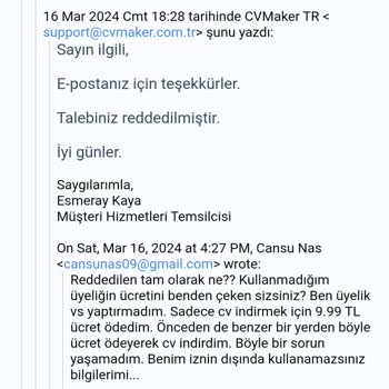 CV Maker Bilgimiz Dışında İzinsiz Para Çekiyor