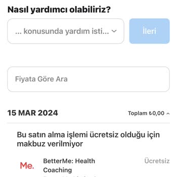 Betterme Ücret İadesi Yapmıyor!