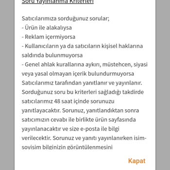 Trendyol Satıcıya Soru Sormayı Yasaklamış