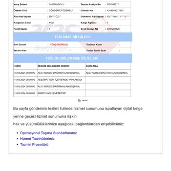 Aras Kargo Gönderici Kabulü İle İade