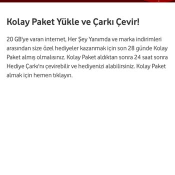 Vodafone Hediye Çarkı Sorunu