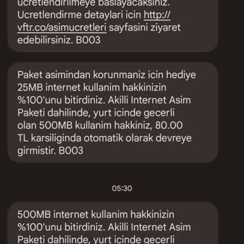 Vodafone Premium Kullanım Şaşkınlığı