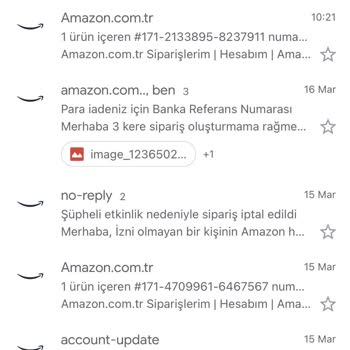 Amazon Güvenlik Sebebiyle Sipariş İptali