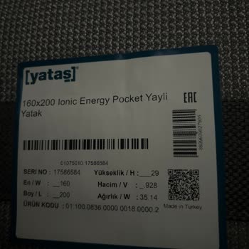 Yataş 160x200 Ionic Energy Yatak Şikayeti