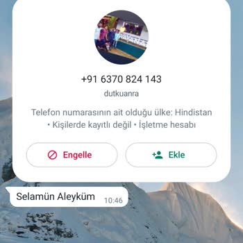 WhatsApp +91 Numaradan WhatsApp'tan Mesaj Gelmesi