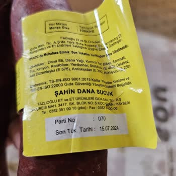Migros Sanal Marketten Alınan Küflenmiş Sucuk Sorunu