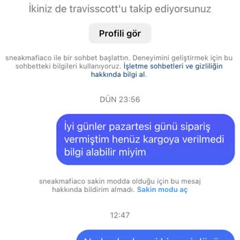 Sneak Mafia Siparişim Hakkında Hiçbir Geri Dönüş Yapmıyor