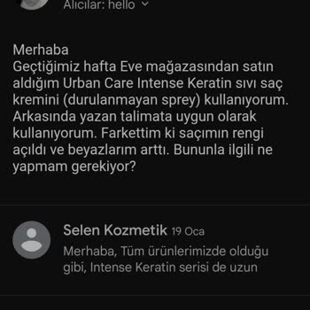 Urban Care Intense Keratin Saç Beyazlattı