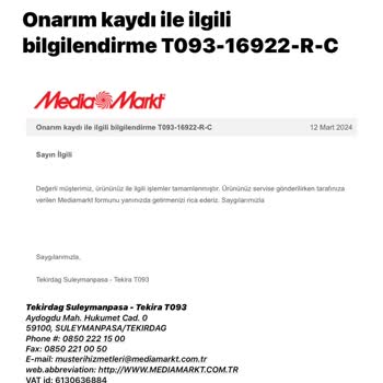 Media Markt Ürünümü İade Etmiyor