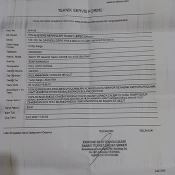 Xiaomi Yetkili Servis (Evofone) Bozuk Cihaza Sağlam Diyen Firma