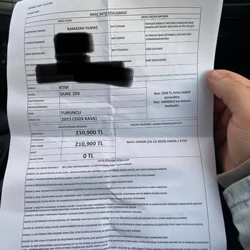 KTM Lojistik Pazarlama Aldığım Motorun Sevkiyatının Gecikmesi Lojistik Kaynaklı Yapılamaması