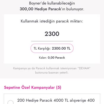 Hopi Paracıkları Boyner Uygulaması Üzerinde Kullanamıyorum