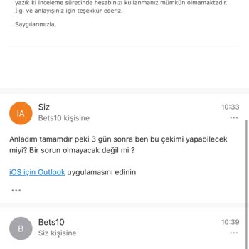 Bets10 Kazanç Sonrası Çekim Donduruldu
