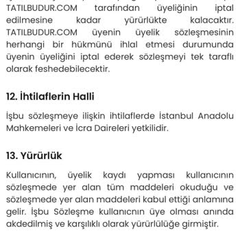 Tatilbudur.com Sitesi Alışveriş Haksızlığı