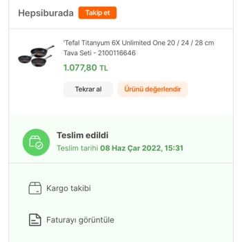 Hepsiburada Tefal Tavanın Alt Tabanı Çıktı