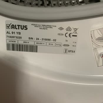 Altus Vestel Kurutma Makinesi Uzaktan Kontrol Problemi