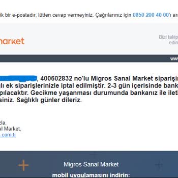 Müşteri Mağduriyeti. Bravo Migros!