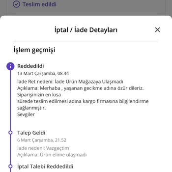 Ebebek Ürünü İade Veya Değişim Almıyor