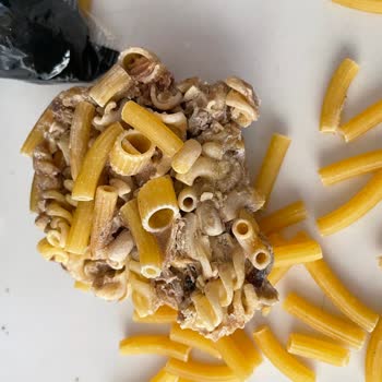 Oba Makarna Makarna İçinden Çıkan Kocaman Küflü Bozuk Kalıp Şeklindeki Şey