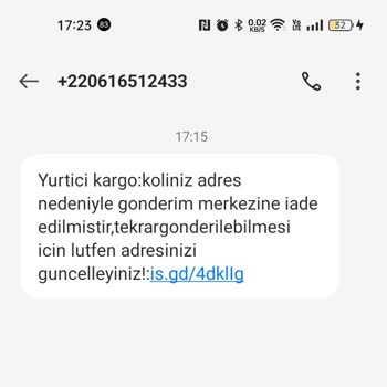 Sahte Mesaj, Önlem Alsın.
