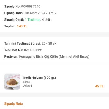Trendyol Yemek Yanlış Gönderilen Ürünün İadesini Yapmıyor