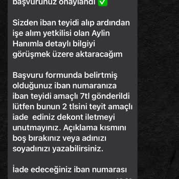 İşin Olsun CV IBAN Teyit