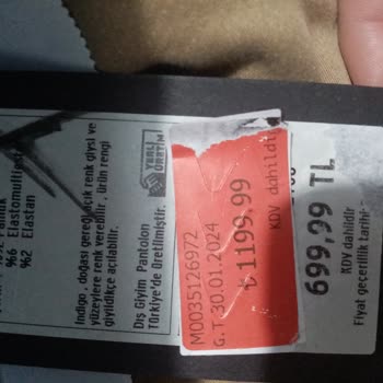 Mavi Çift Etiket Fiyat Fark