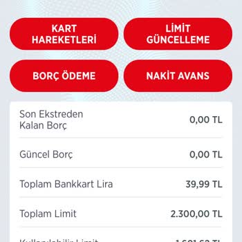 Ziraat Bankası Ziraat Genç Kart Kredi Kartı Limit Artırma