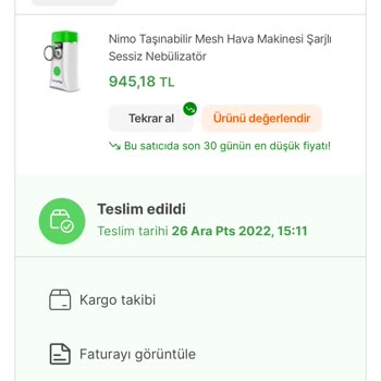 Hepsiburada Nimo Nebülizatör İlaç Damlama Sorunu