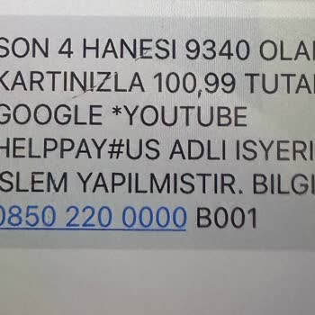 Youtube.com Yetkisiz Para Çekme