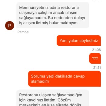 Migros Yemek Canlı Yardım Asistan Şikayeti