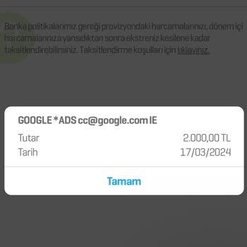 Enpara Google Ads Üzerinden İzinsiz Para Çekimine İtiraz
