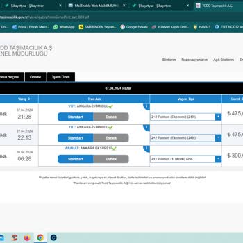 Ankara'dan İstanbul'a Hızlı Tren Zamanları