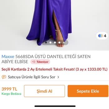 Maxxe Abiye Elbiselerde Fiyat Farklılıkları