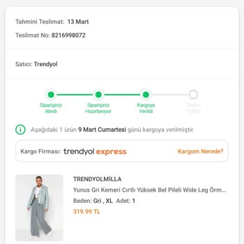 Trendyolmilla Siparişimi Vereli Bir Haftayı Geçti Ve Hâlâ Kargom Gelmedi