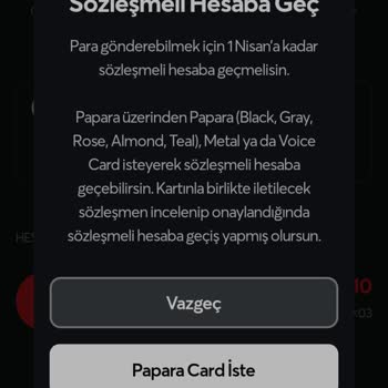 Papara Kartımda Para Gönderememe Sorunu!