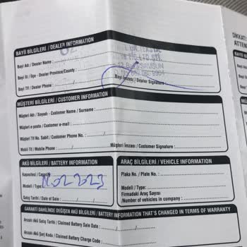 Hugel Akü Akü Değişimi İstiyorum