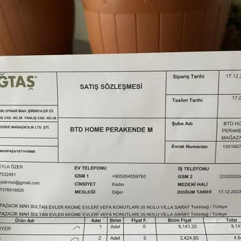 Doğtaş Mobilya (Btd Home Perakende Mağazacılık) : Satış Sonrası Yok Olan Kurum